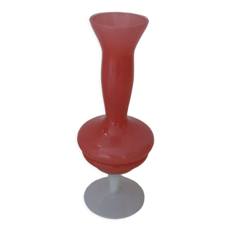 Vase opaline rose