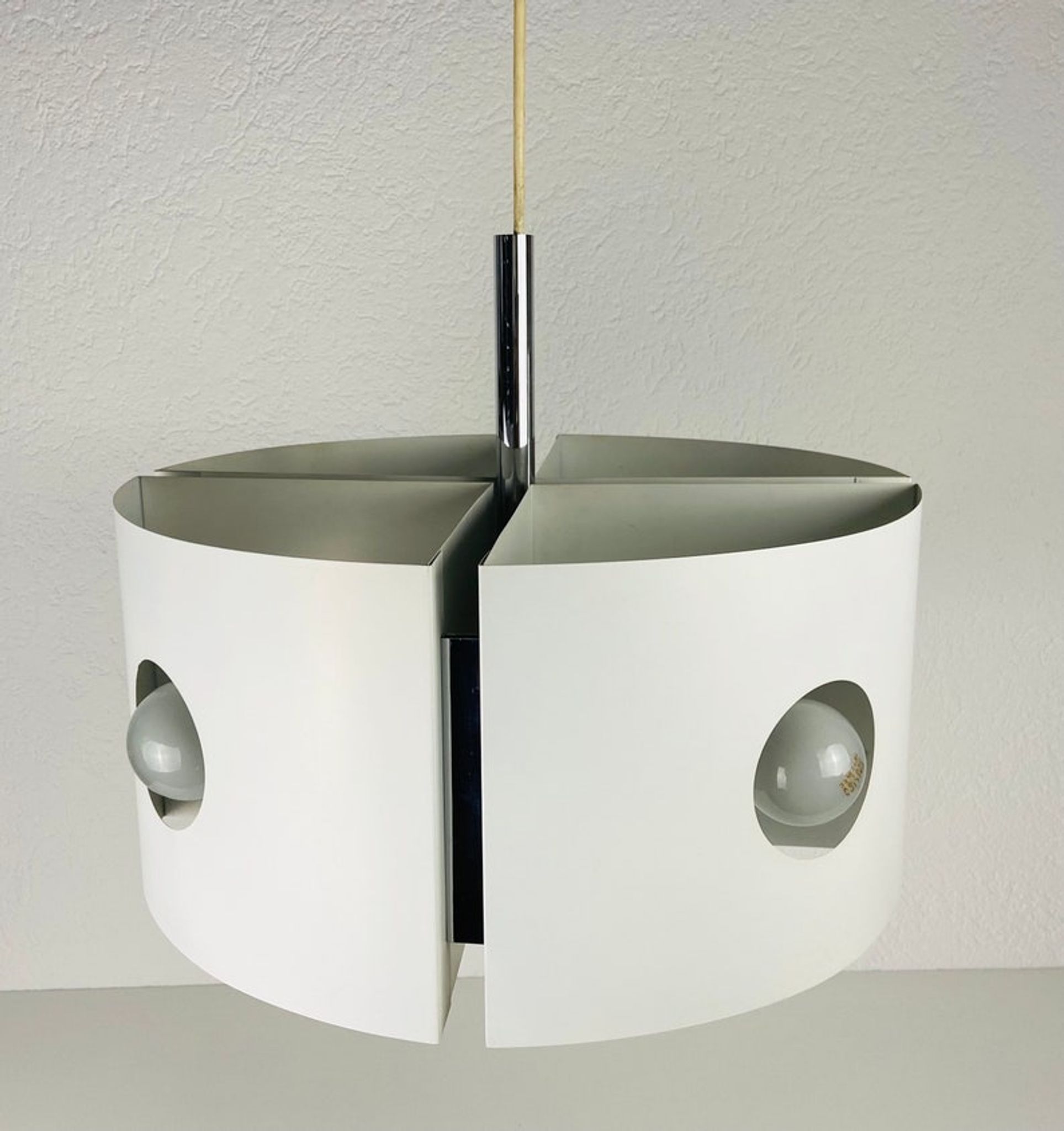 White suspension by Klaus Hempel for Kaiser Leuchten, 1970