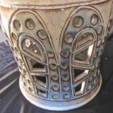 Enamelled ceramic lamp signed vieux moulin vallauris