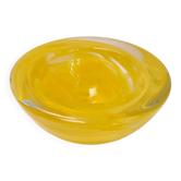 Atoll yellow bowl by Anna Ehrner for Kosta Boda