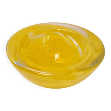 Atoll yellow bowl by Anna Ehrner for Kosta Boda