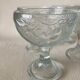 4 molded glass ice cream cups