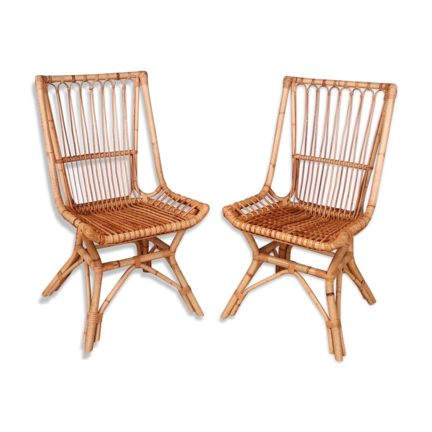 Pair of rattan chairs