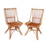 Pair of rattan chairs
