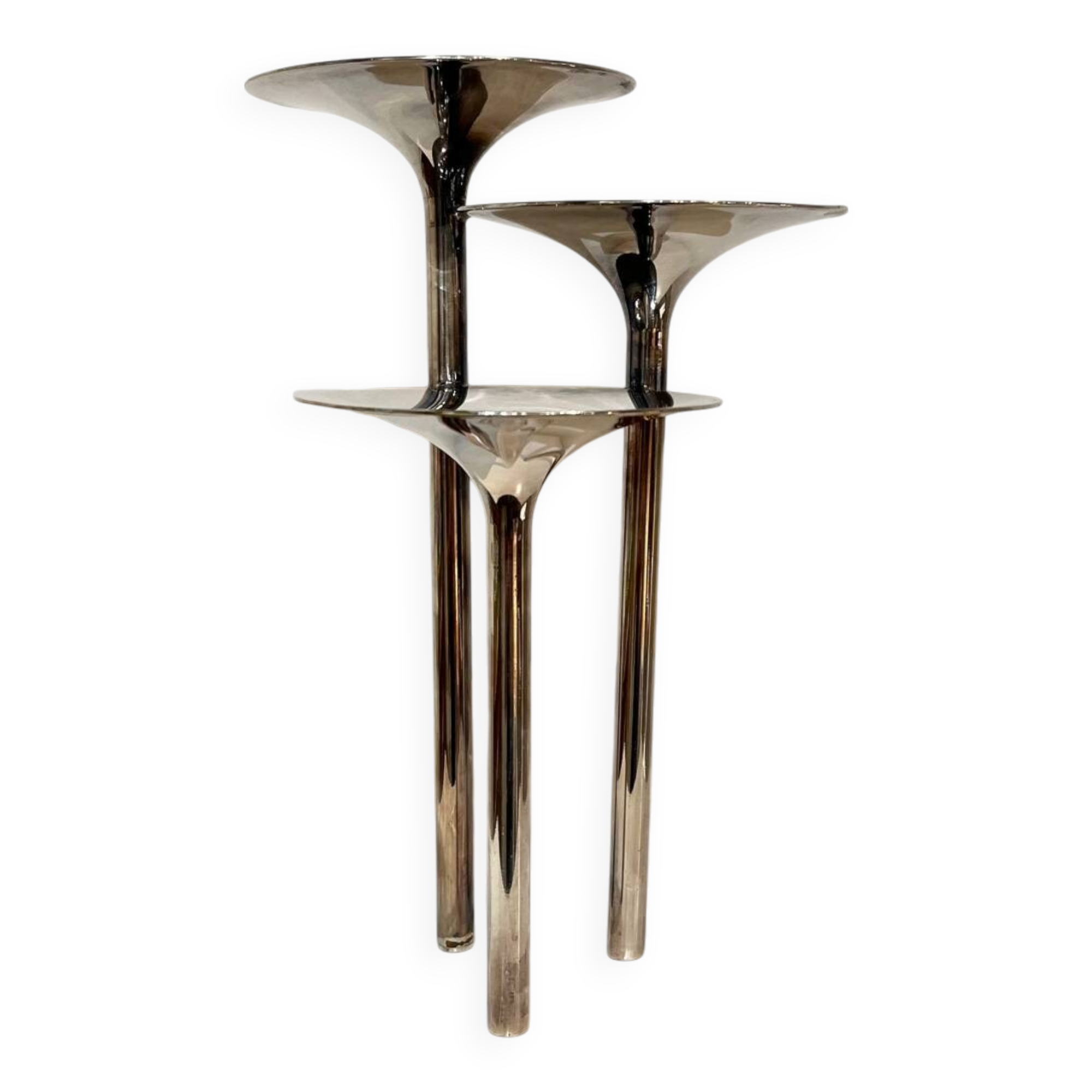 Lino Sabattini, “concerto di trombe” candle holder