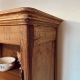 Vintage raw wood cabinet with patina