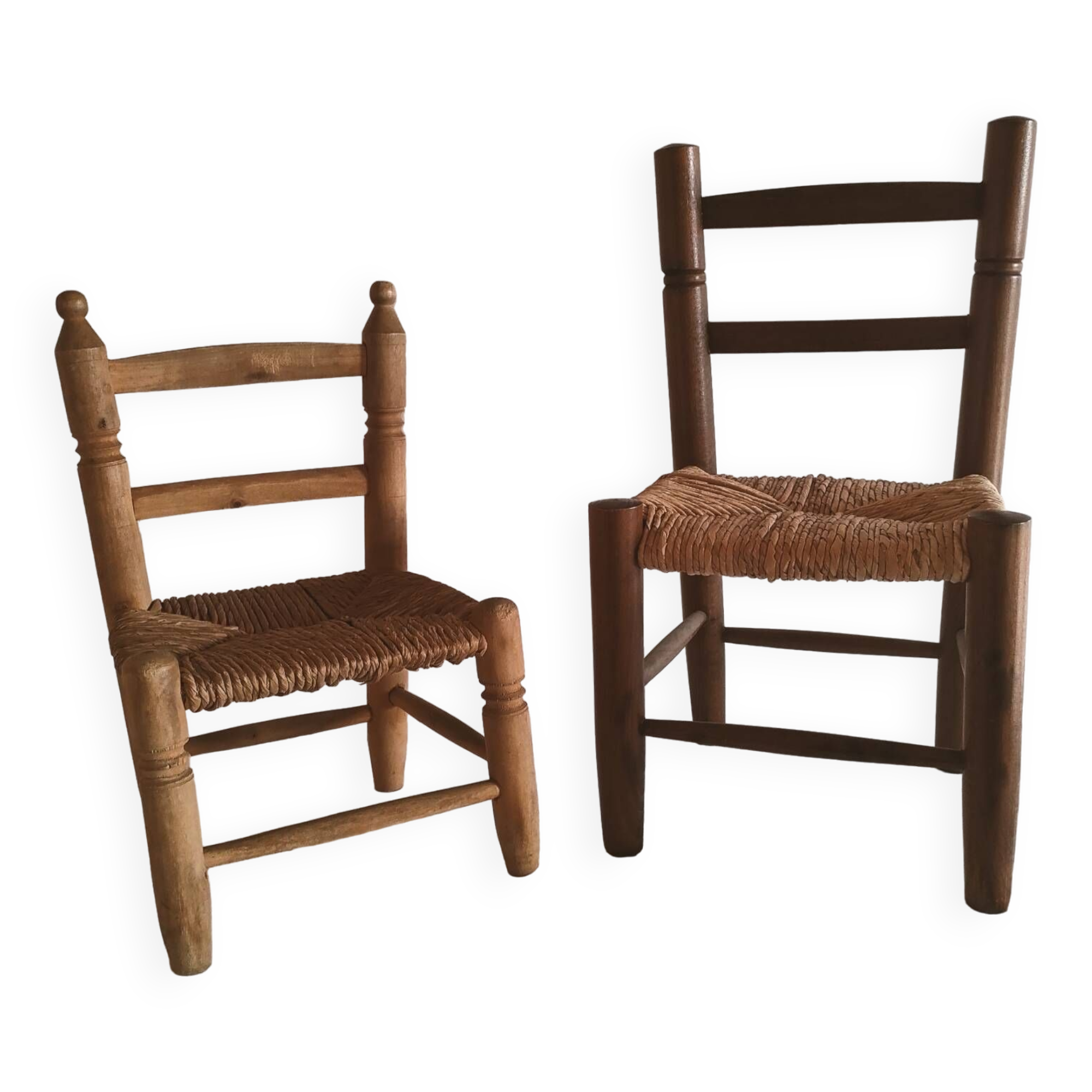 Set of 2 children's wooden chairs