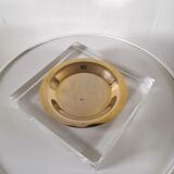 Empty cup pocket Plexiglas ashtray lucite design 70s