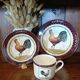 Crockery set rooster - English porcelain