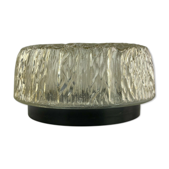 60s 70s Lamp Plafoniere Flush Mount Glass Space Age Design 70s