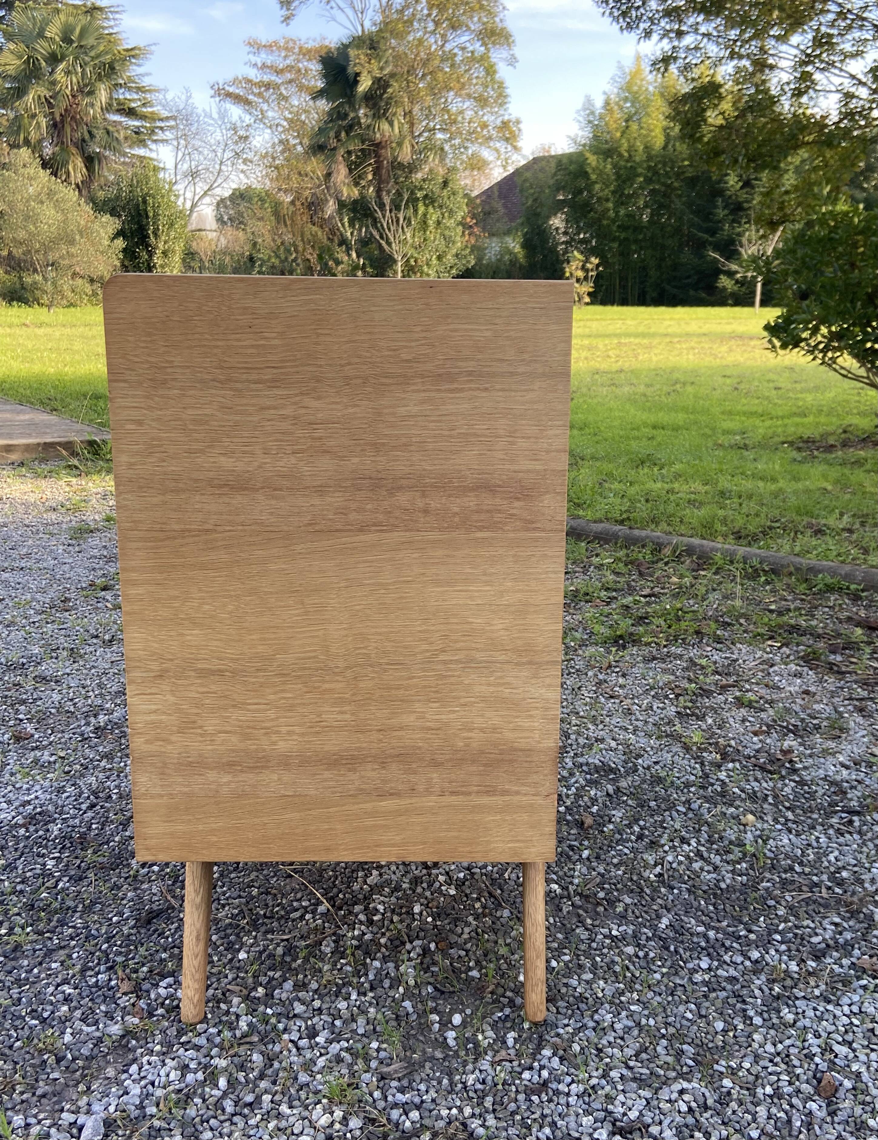Commode vintage bois rotin