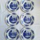 Assiettes creuses Moulin des Loups bleu