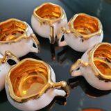 6 tasses à café anciennes en porcelaine