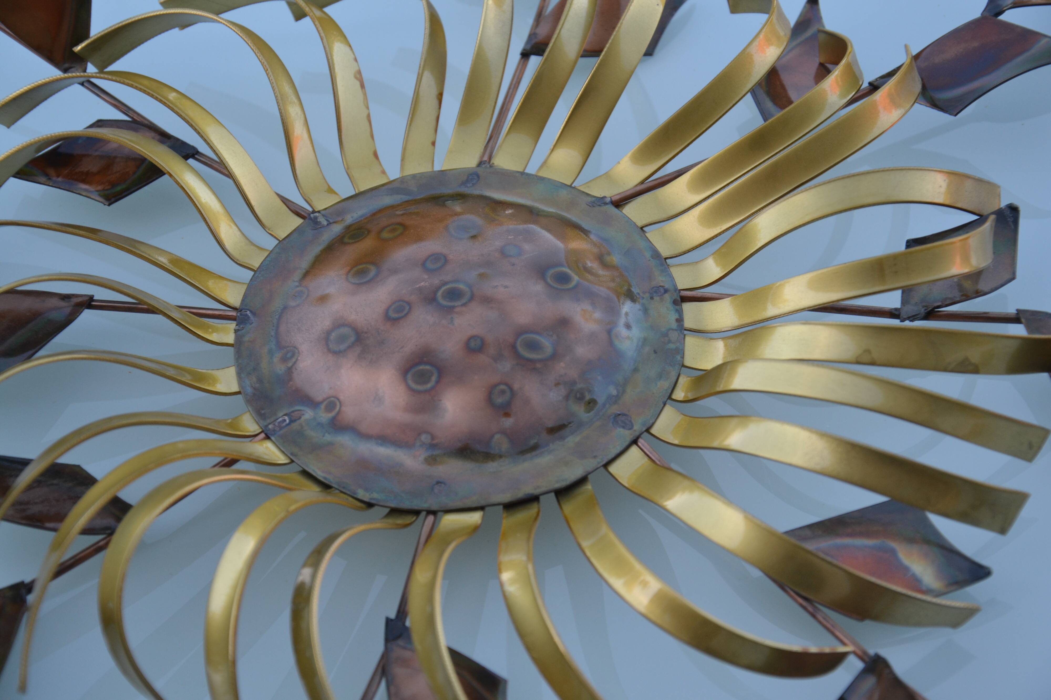 Chiseled metal sculpture