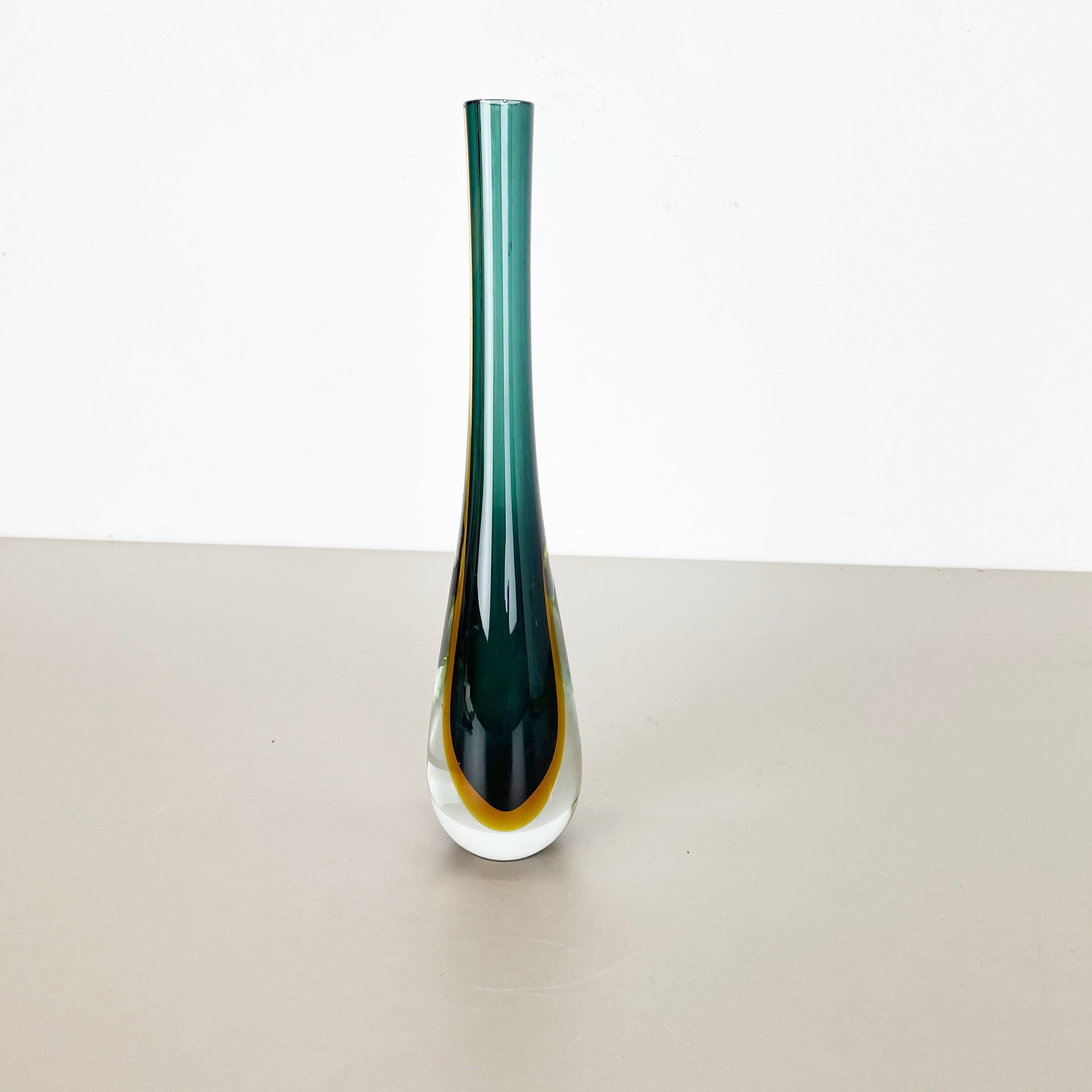 Large Murano Glass Sommerso Vase Designed by Flavio Poli attrib., Italy, 1970s