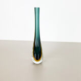 Large Murano Glass Sommerso Vase Designed by Flavio Poli attrib., Italy, 1970s