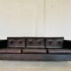 Vintage Danish Erik Jørgensen brown leather 3 seater sofa