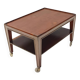 Rectangular Walnut Coffee Table by Paolo Buffa with Casters, Italy