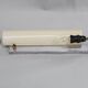 1930s Bauhaus tubular wall light, chrome & creamy glass, Czechoslovakia