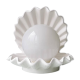 Lampe de table vintage en céramique coquille 1980