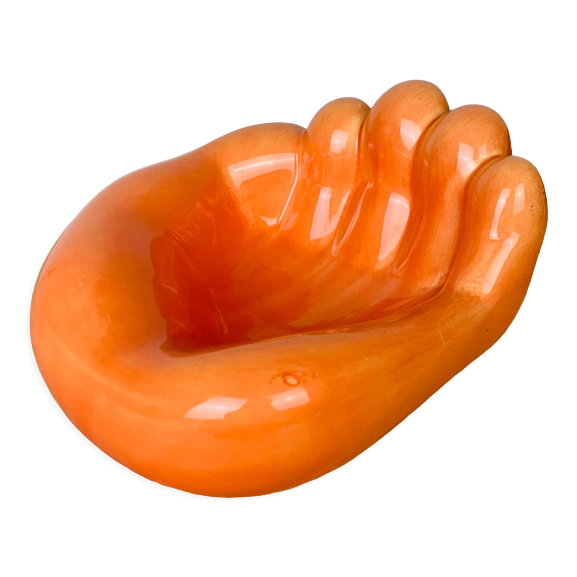 Empty hand pocket ceramic orange XXL