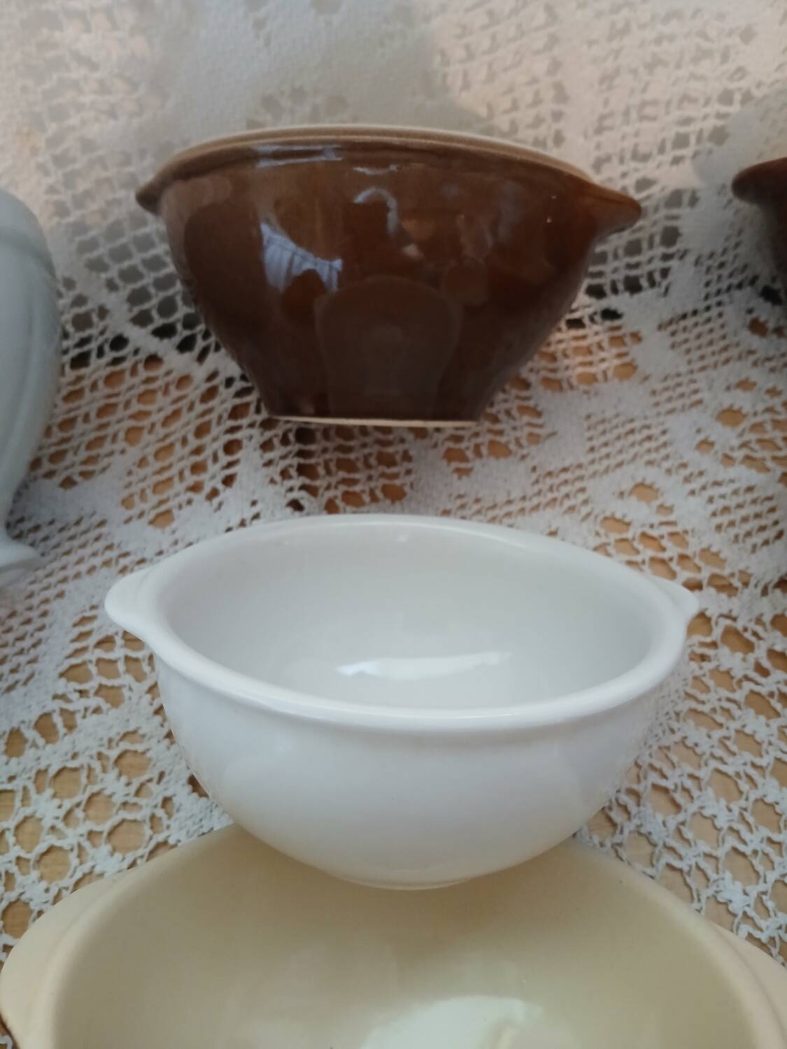8 mismatched antique bowls