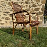 Vintage rattan armchair