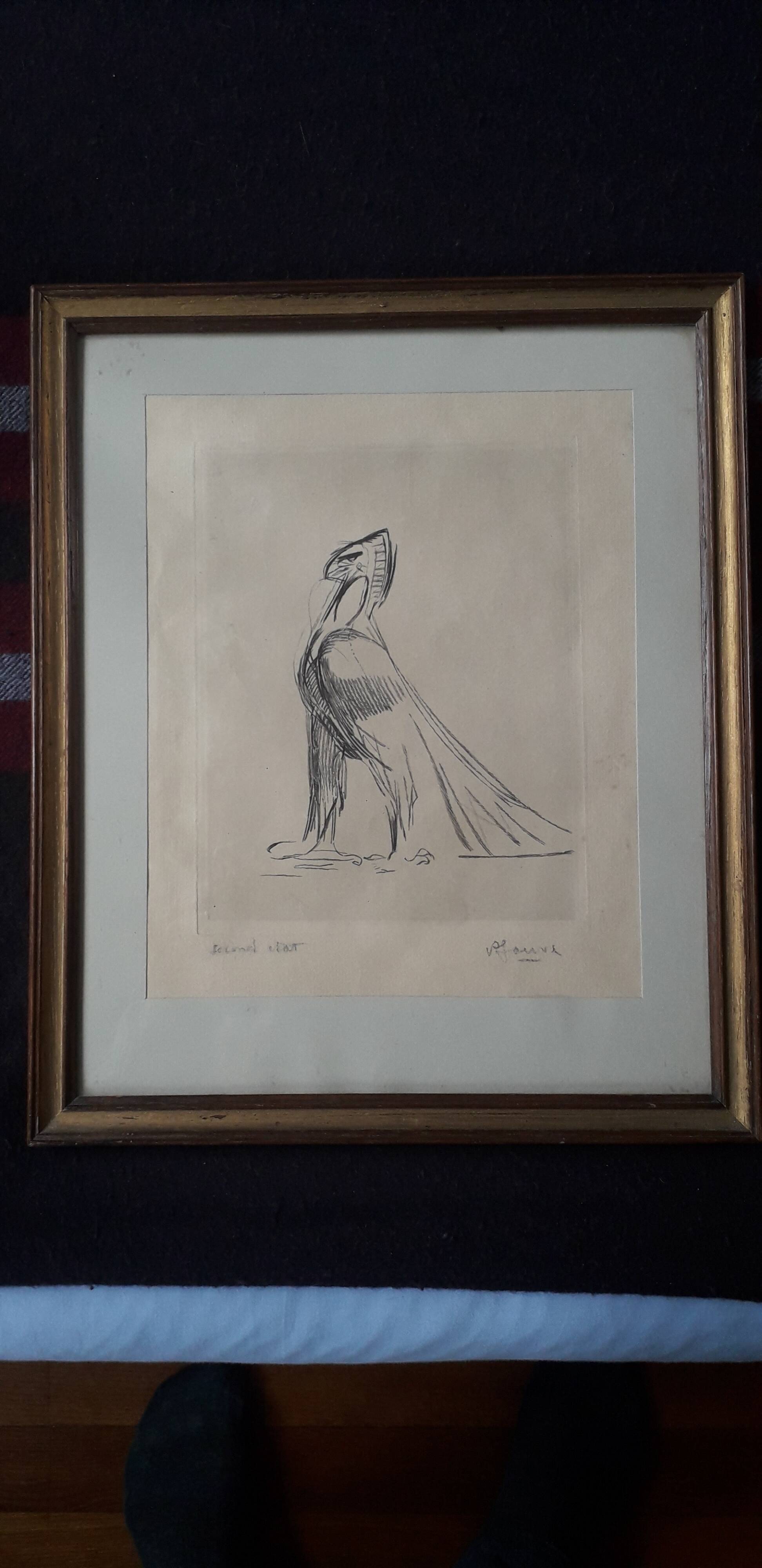 Old animal painting by Paul Jouve