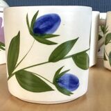 Set of 6 cups and sugar bowl Poteries du Marais