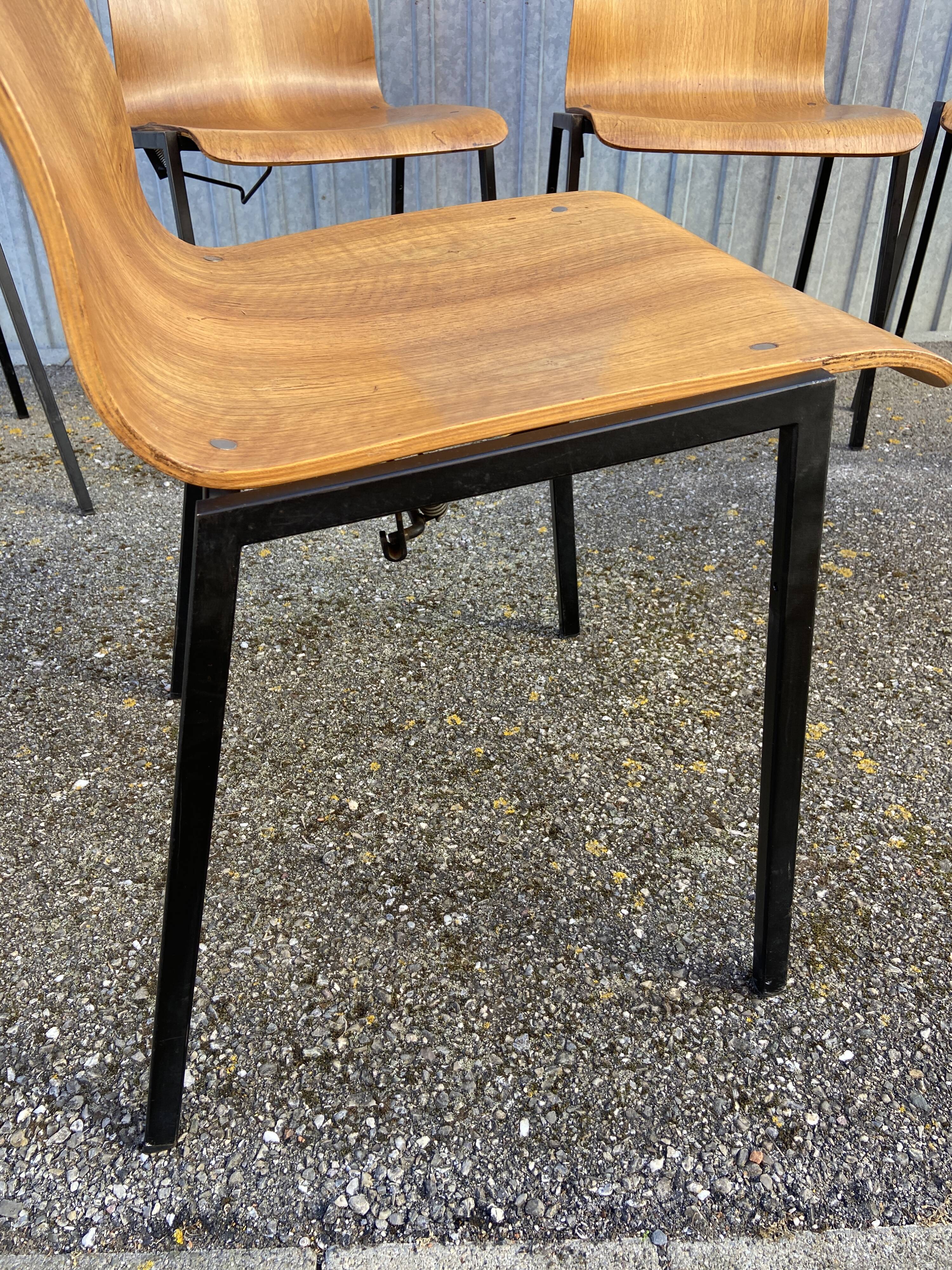 6 chairs Design Drabert Germany 1970 Scandinavian vintage