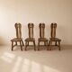 Set of 4 oak dining chairs by De Puydt, Belgium, 1970s