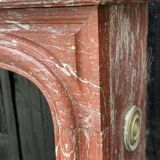 Louis XIV Style Red Marble Fireplace