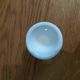 Coquetier faience blanche decoration hen rooster and chicks