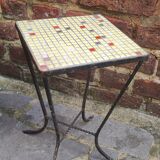 Iron and mosaic stool