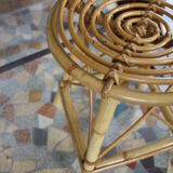 Vintage rattan stool