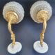 Large vintage wall sconces pair