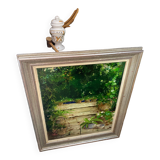 Peinture "vue de jardin" contemporain