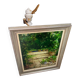 Peinture "vue de jardin" contemporain