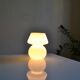 mushroom night light opal glass white Italy 80's 1980
