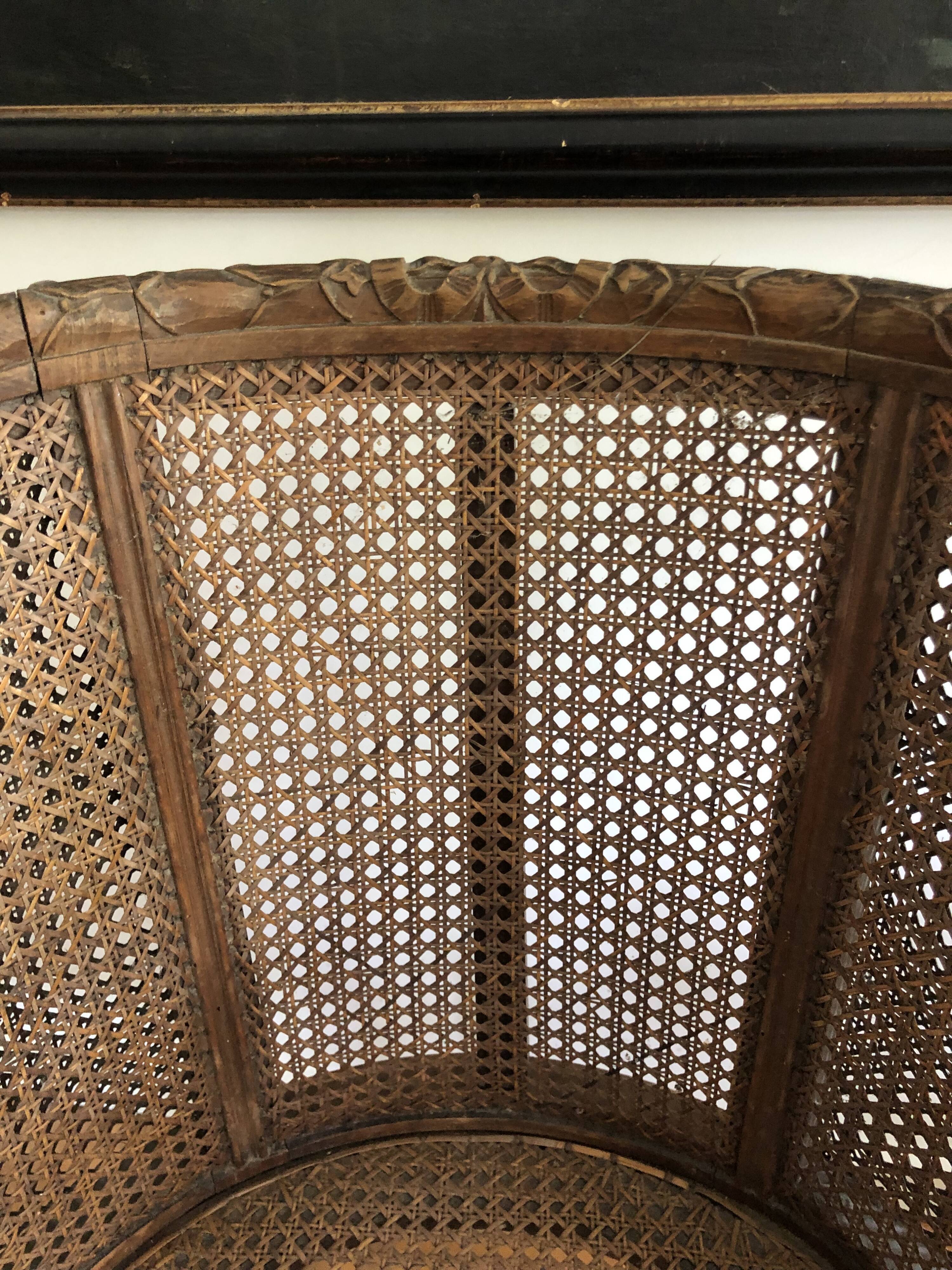 Louis XVI canned armchair