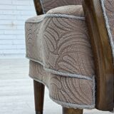 1960s, Danish armchair, blend wool fabric, beech wood.