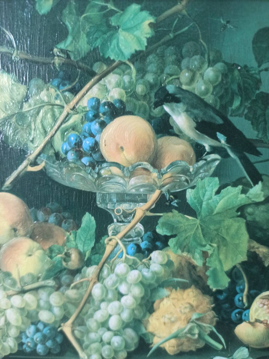 Still life, oil on framed canvas.