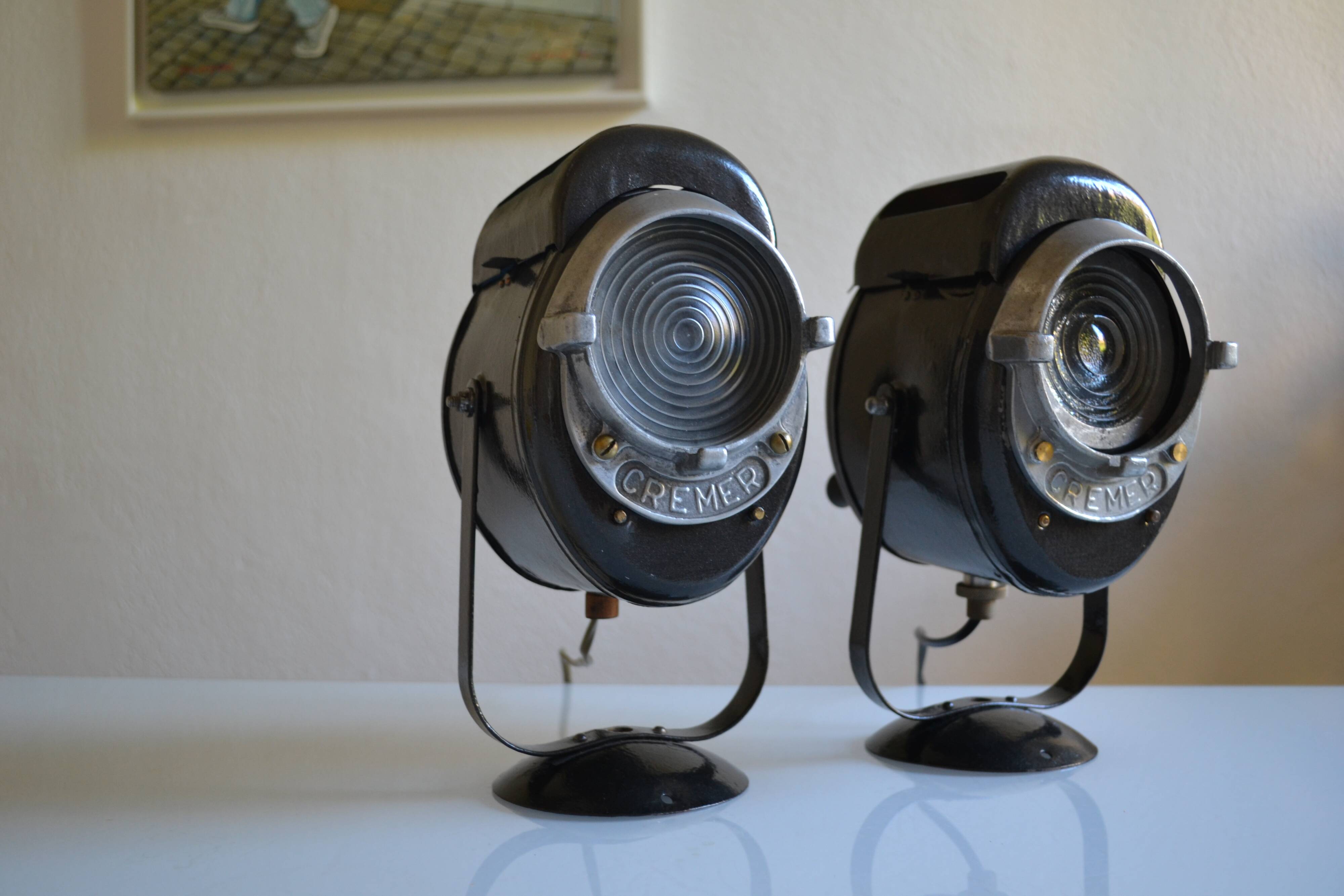 Pair of vintage Cremer cinema projectors.