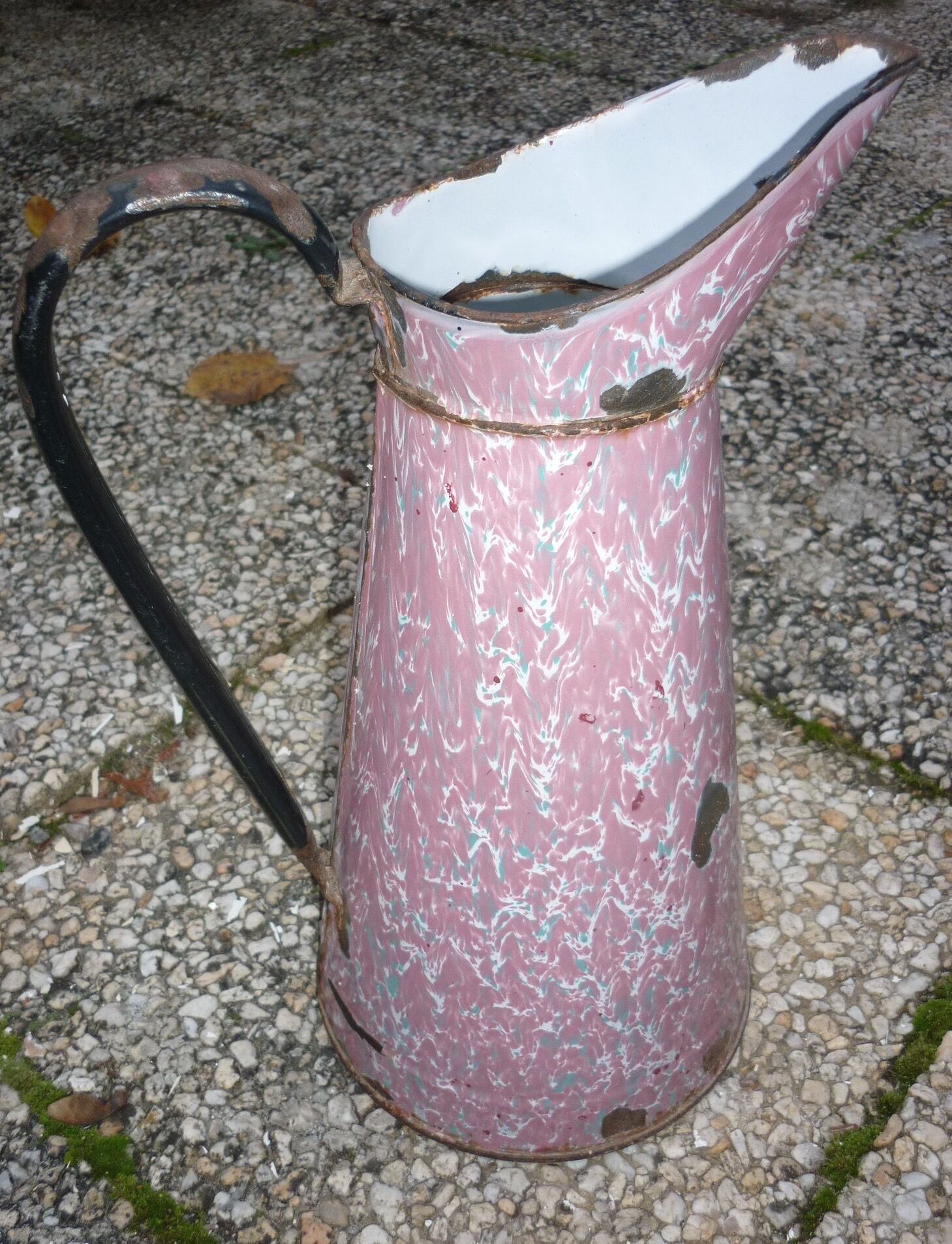 38 cm enamelled iron handle bro