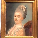 École française du XIXe.portrait de dame de qualité.pastel