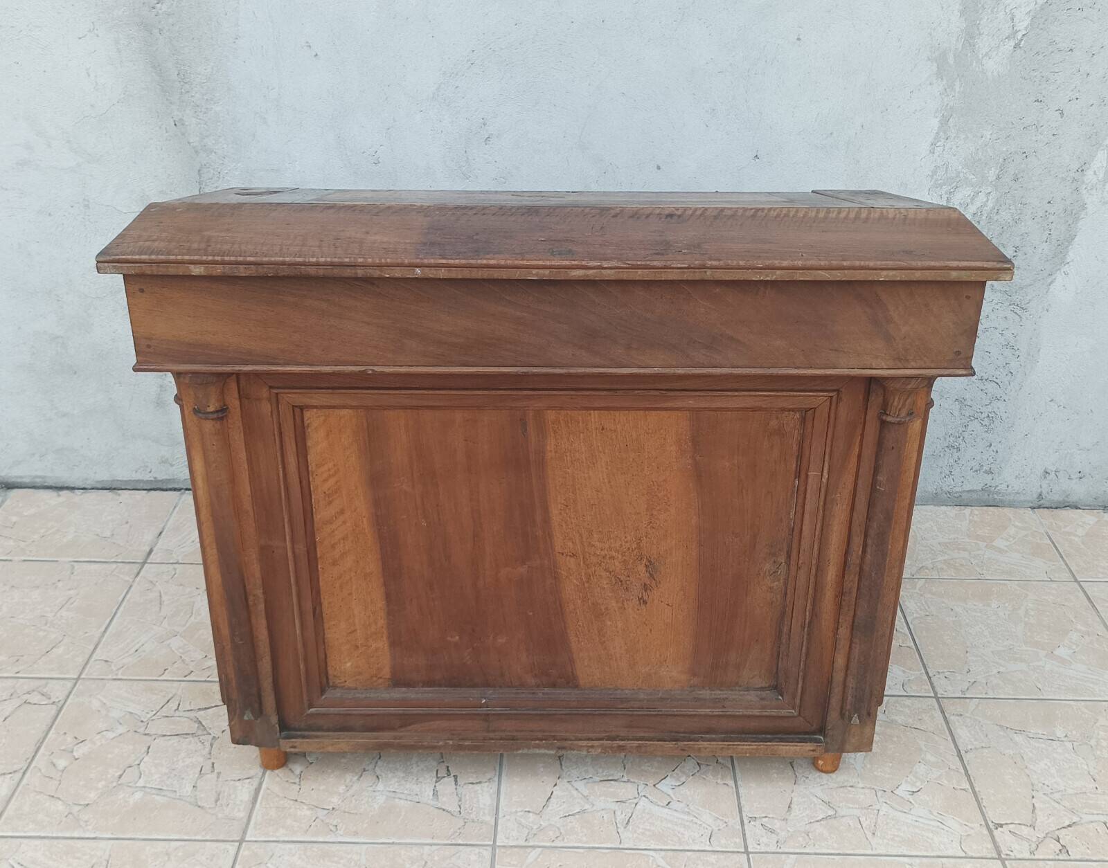 19th-century walnut writing desk.