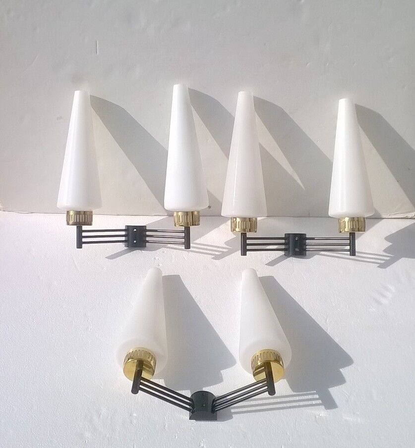 Trois appliques attribuées à Stilnovo, 1950