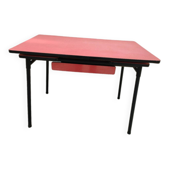 Table formica rouge vintage