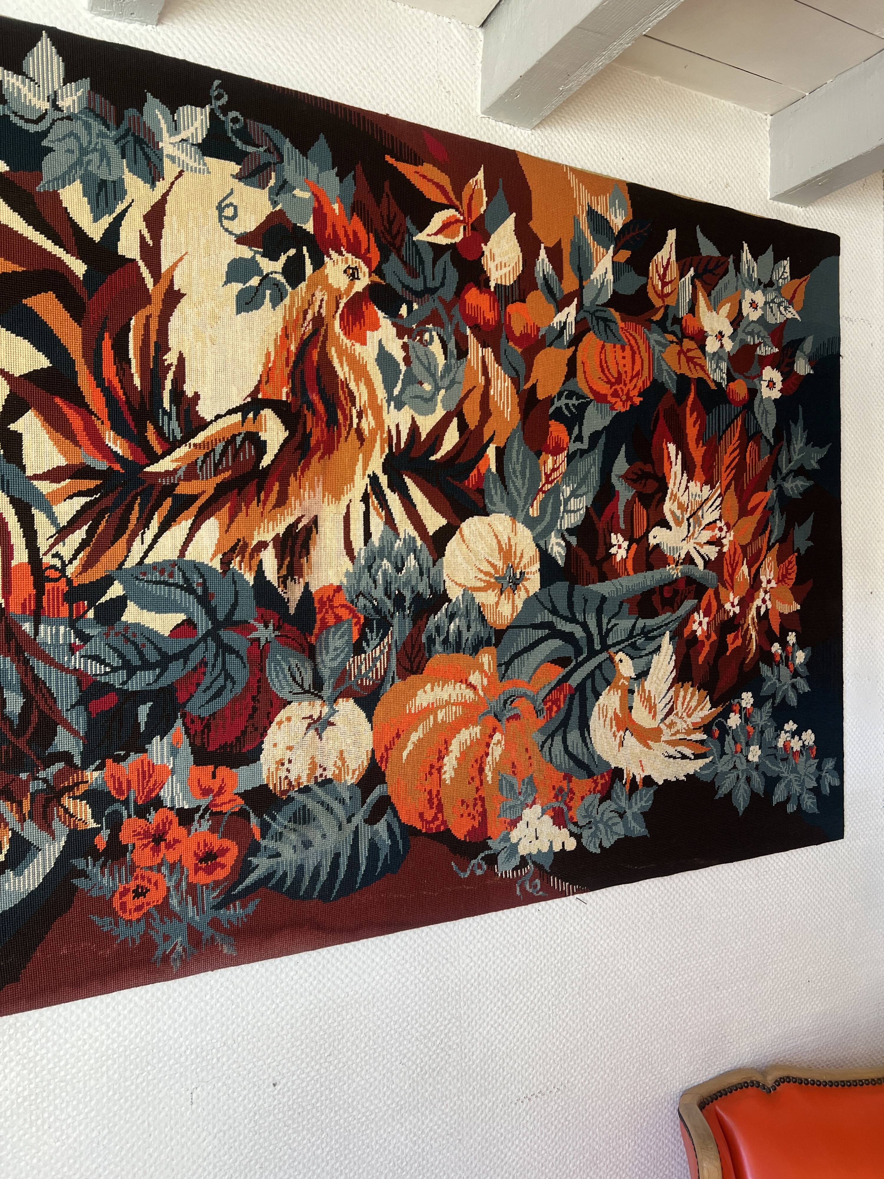 Tapestry on frame by Hervé Lelong