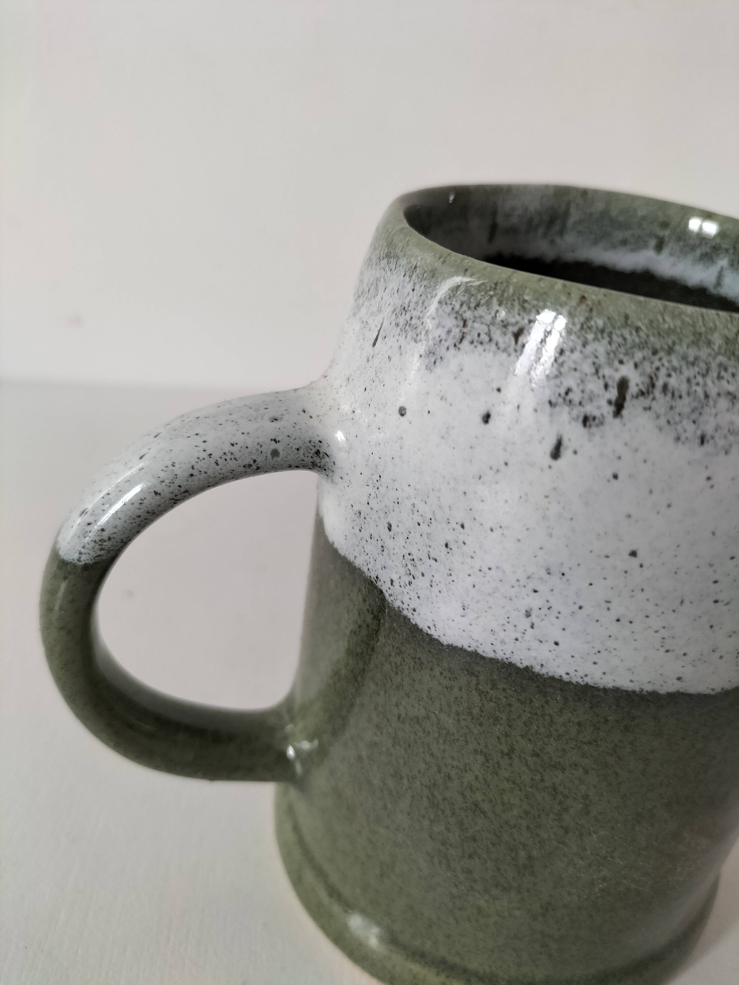 Glazed earthenware mug